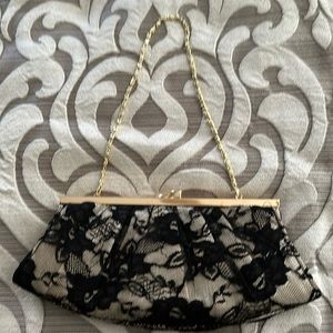 Black Lace Clutch